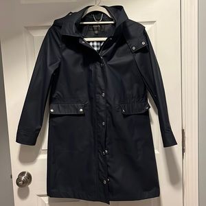 J. Crew Navy Raincoat Size XSP
